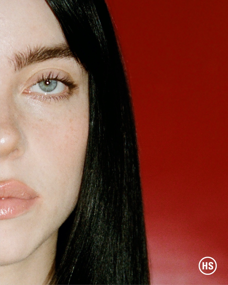 Ready for her closeup, Billie Eilish poses for the fashion story.