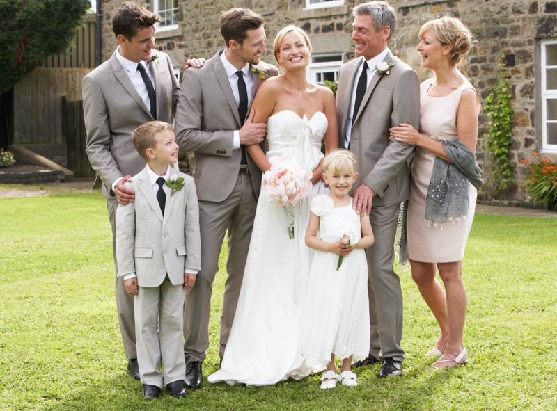 family parents bride groom wedding