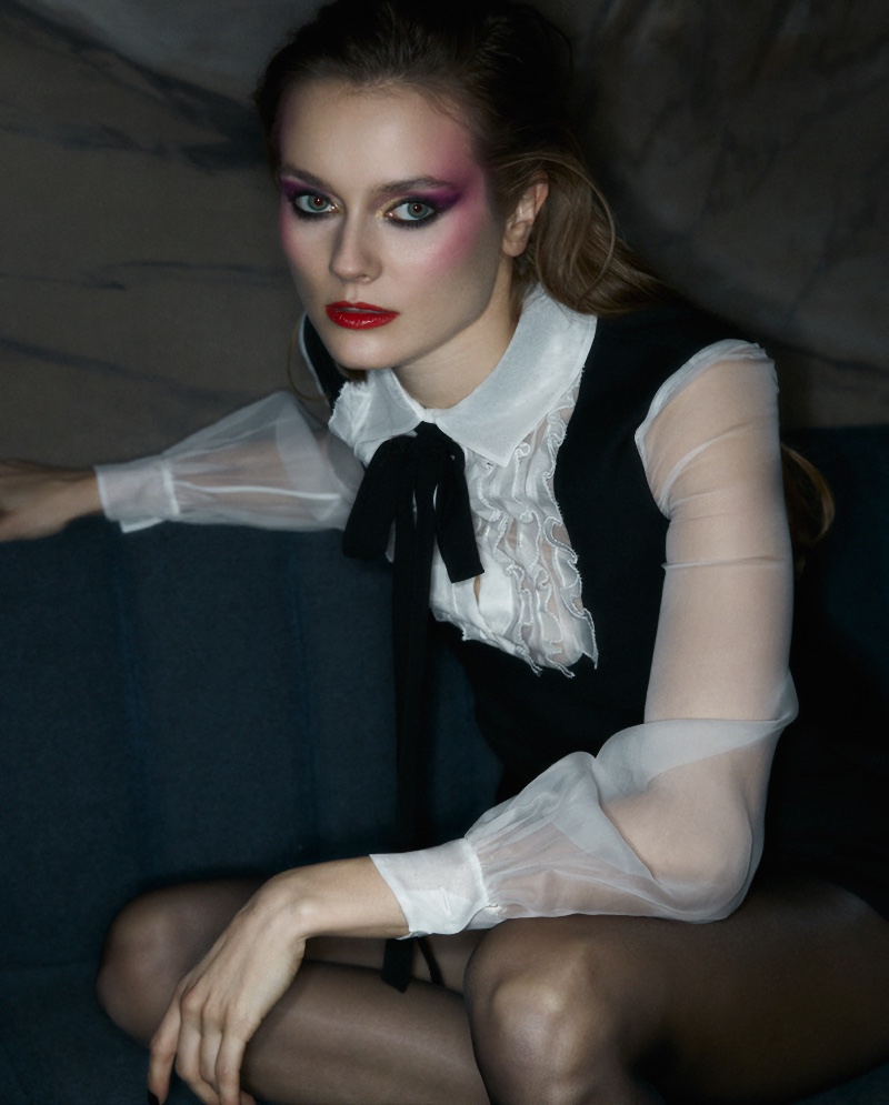 Jac Jagaciak Poses in Party Season Styles for ISSUE Magazine