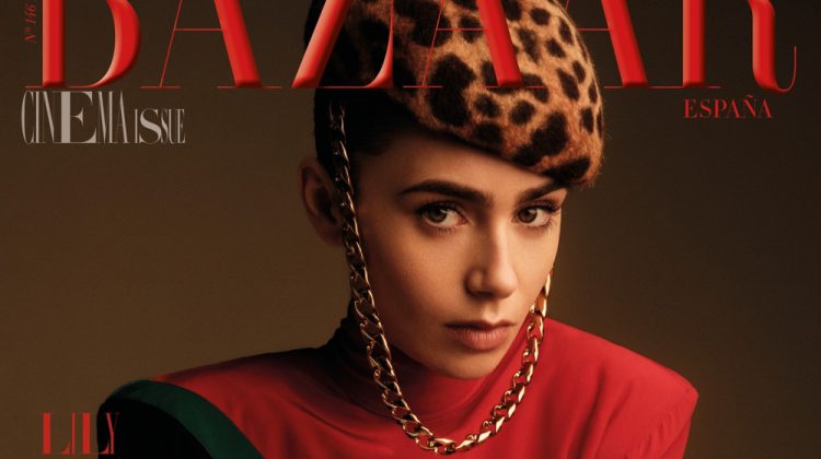 Lily Collins Harper's Bazaar Spain January 2023 Cover