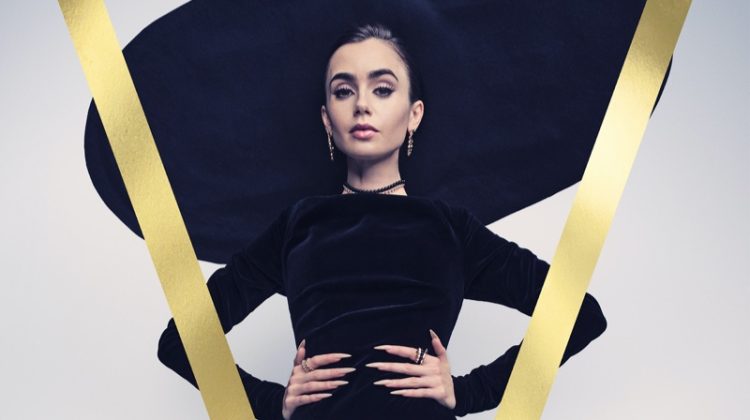 Lily Collins is a Fashion Plate for V Magazine