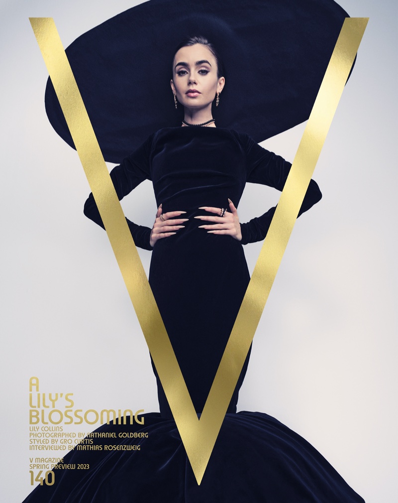 Lily Collins V Magazine Spring Preview 2023 Cover