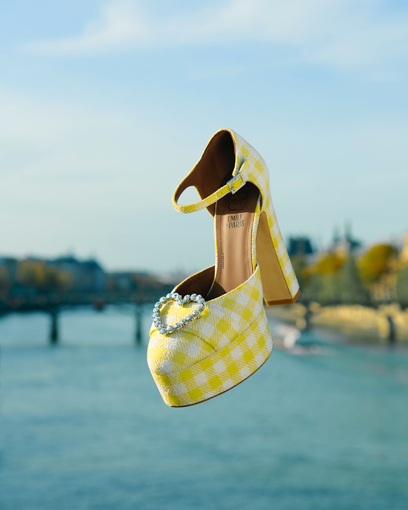 Camille platform from Malone Souliers and Emily in Paris collection.