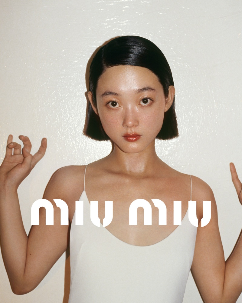 You-mi Lee stars in Miu Miu Holiday 2022 campaign.