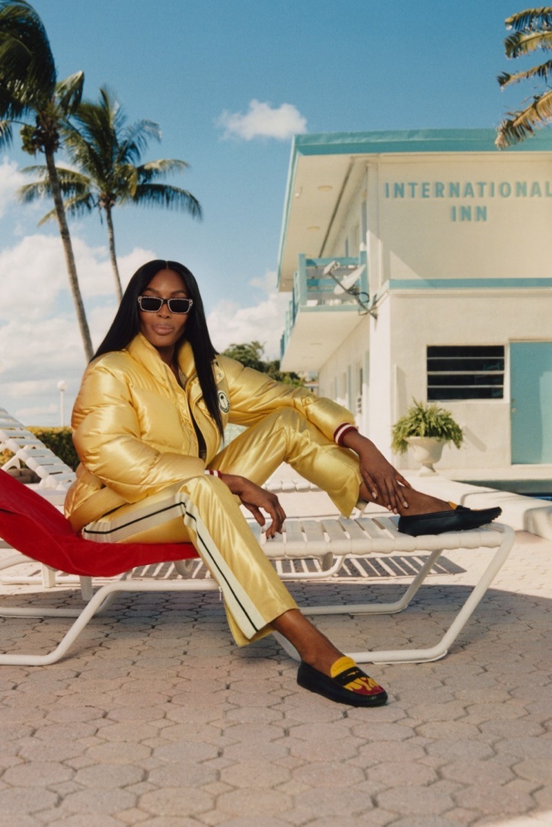 Naomi Campbell Lounges in