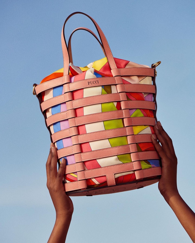 Bag featured in Pucci La Famiglia Holiday 2022 campaign.