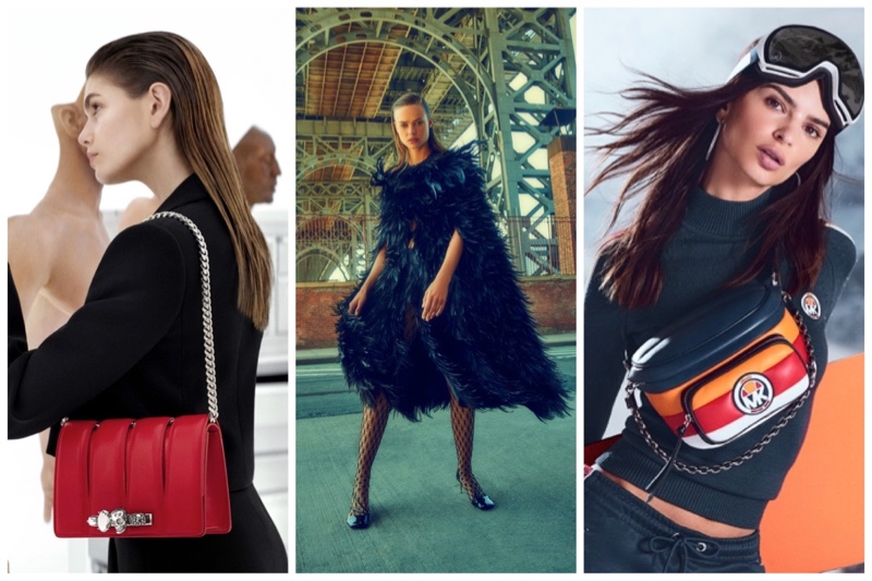 Week in Review: Kaia Gerber for Alexander McQueen The Slash Bag film, Birgit Kos in Love Want Magazine, and Emily Ratajkowski for Michael Kors x Ellesse Ski Capsule Collection.