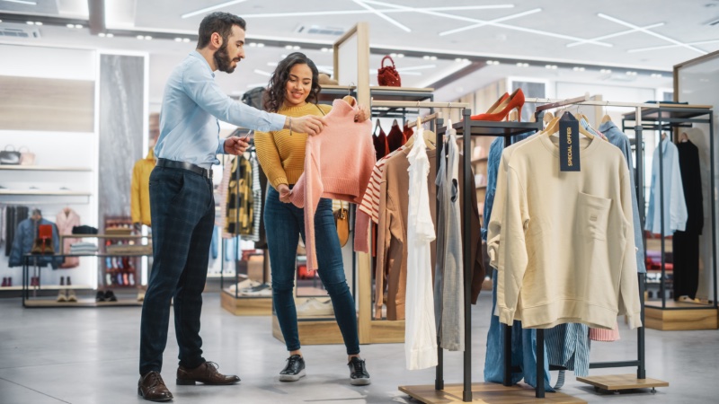 woman shopping for clothes