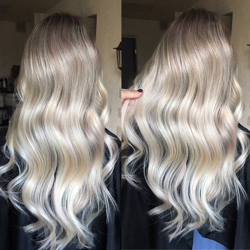 salon platinum hair results