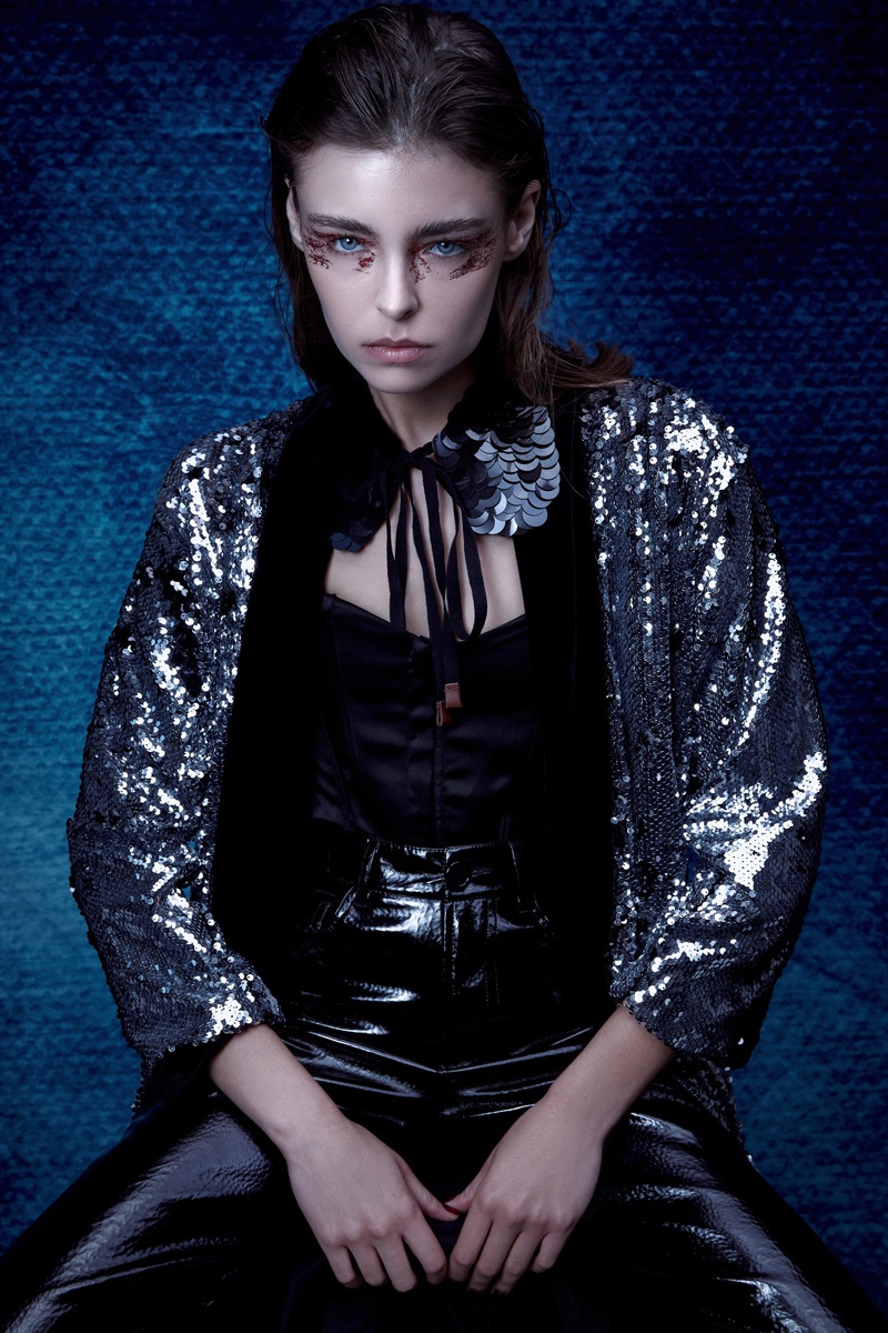 Silver Top ASIA, Corset Zara, Pants Studio Pasha & Collar Marni for H&M. Photo: Shilat Mizrahi