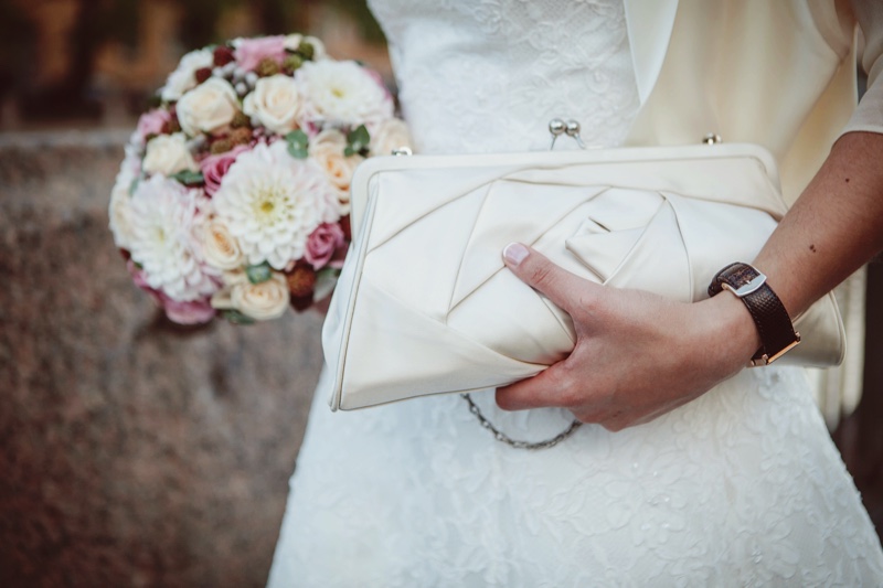 Bride White Clutch Bag Wedding