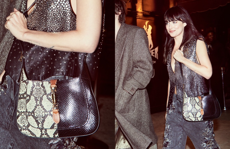 Gucci Jackie Snakeskin Bag Dakota Johnson