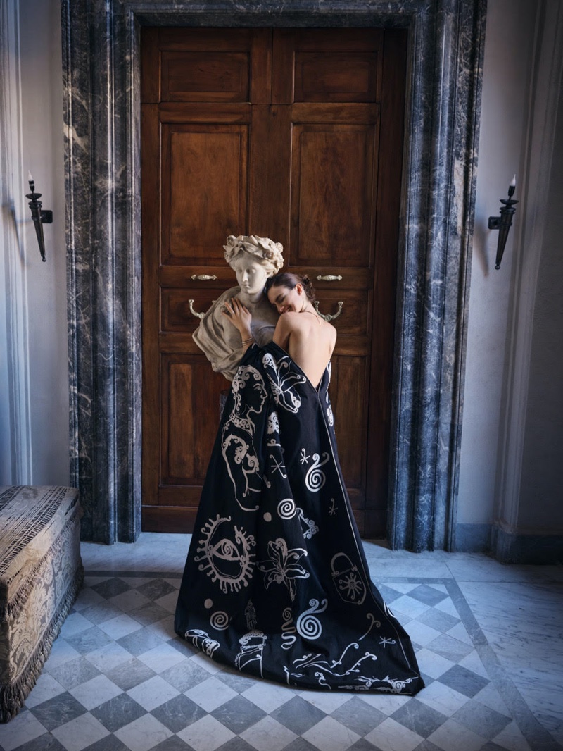 Delfina Morbelli Embraces Elegant Evening Wear for ELLE Germany