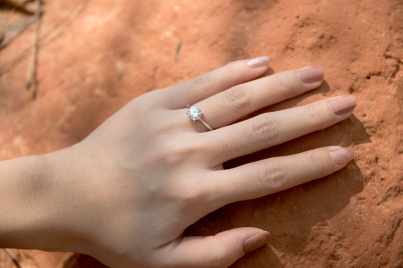 Diamond Ring Manicure Hands