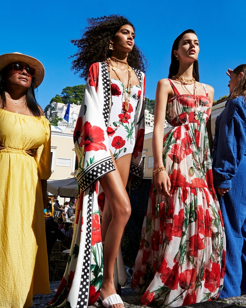 Poppy flower prints are included in Dolce & Gabbana's latest designs.