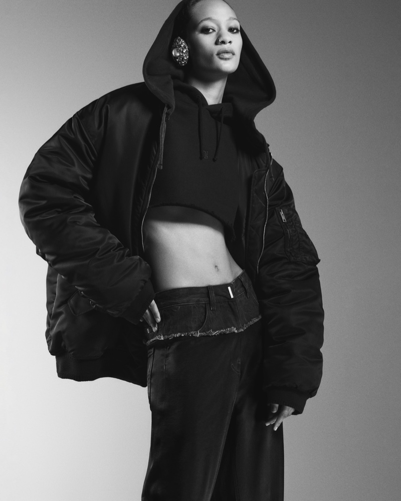 Givenchy Cropped Hoodie Spring 2023 Campaign