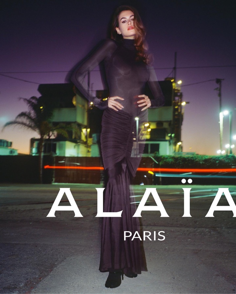 Kaia Gerber Alaia Campaign Spring 2023