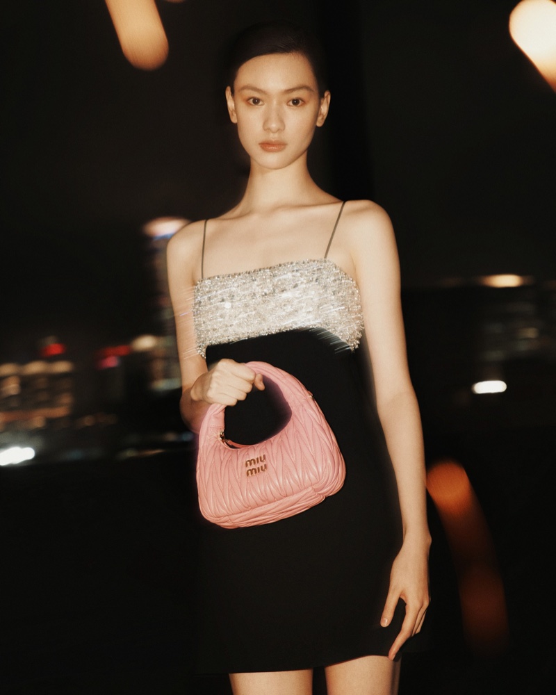 Party dresses are featured in the Miu Miu Lunar New Year 2023 collection.