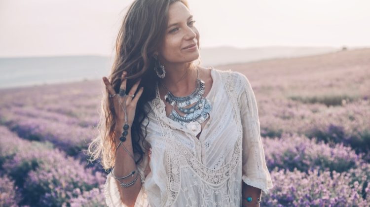 nature model boho jewelry