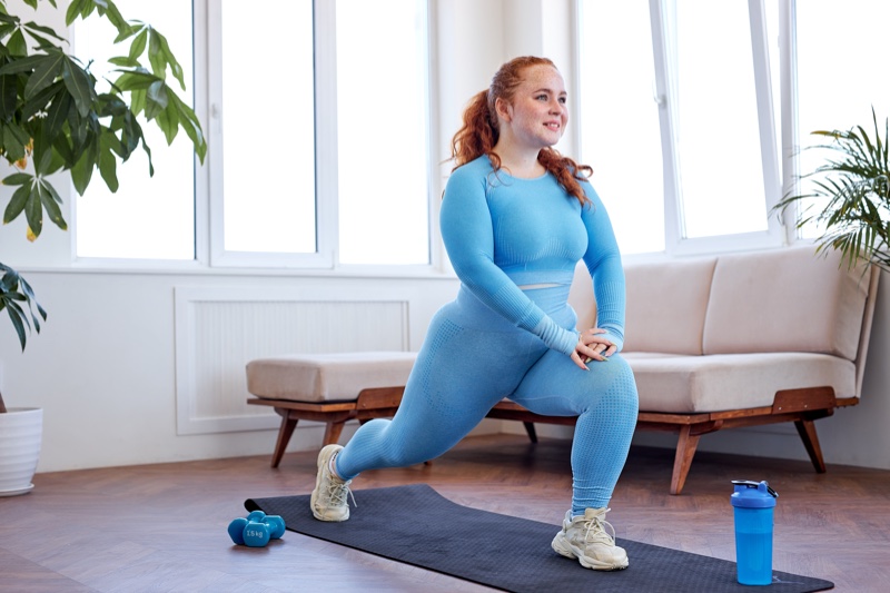 Plus Size Woman Exercising