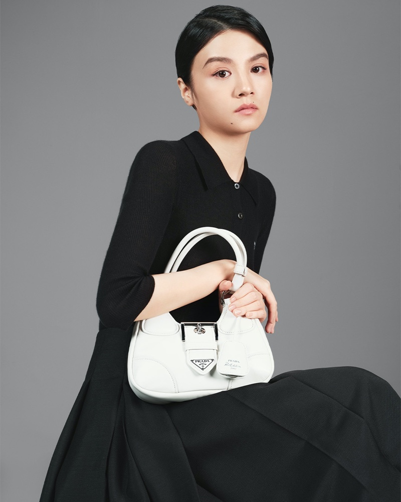 Prada features the Moon bag in Lunar New Year 2023 campaign.