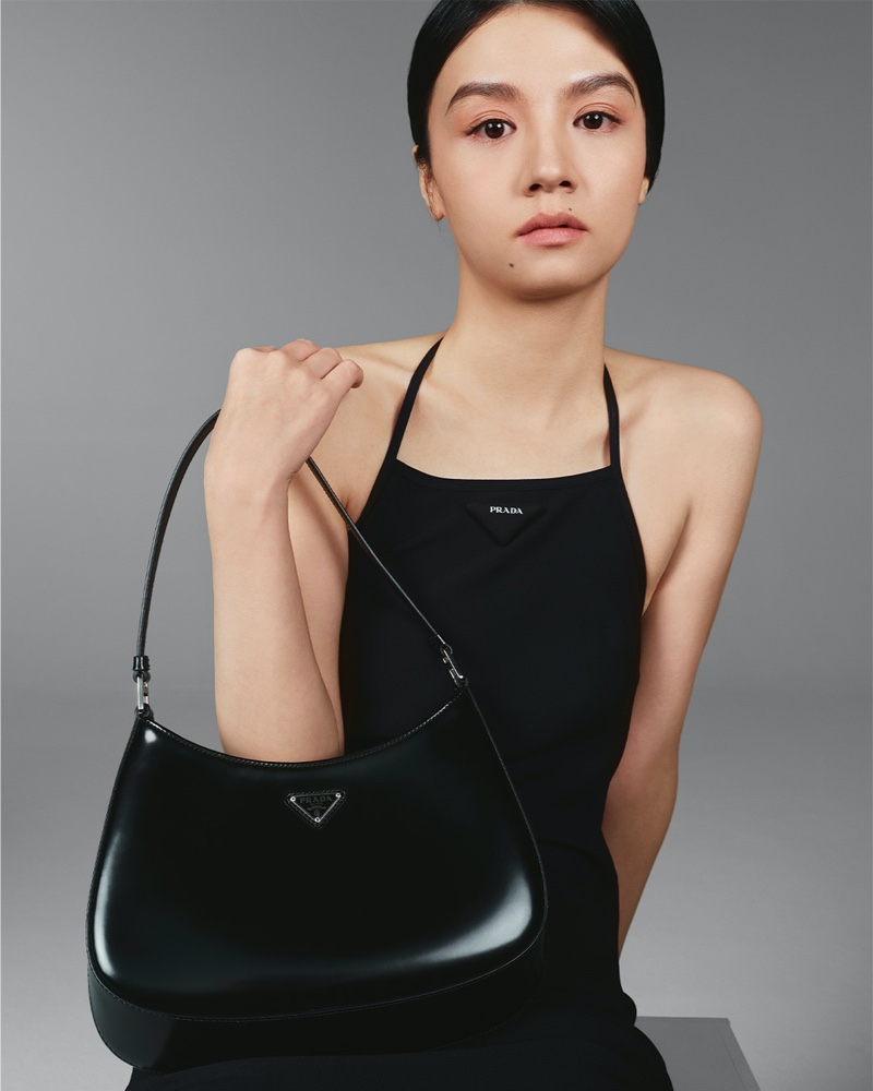 Chun Xia poses for Prada Lunar New Year 2023 campaign. 