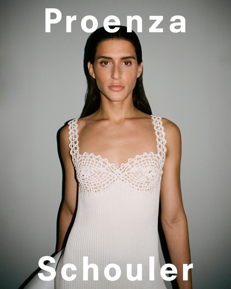 Arca poses for Proenza Schouler spring-summer 2023 campaign.