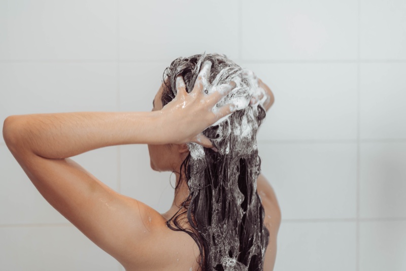 Shampooing Hair Shower