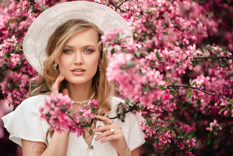 Springtime Hat Jewelry Flowers