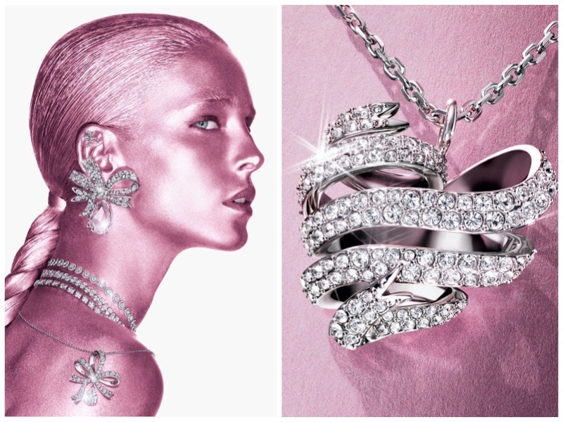 Silver Gabine Swarovski Crystal Huggie Earrings - CHARLES & KEITH CH