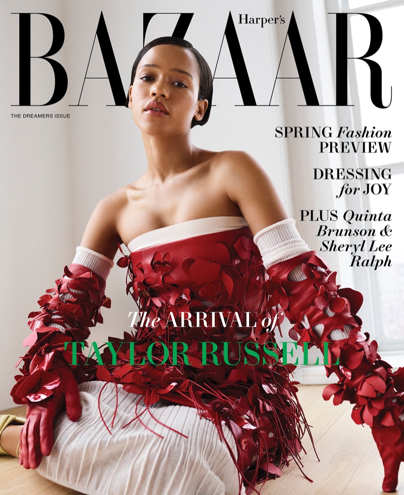 Taylor Russell Harper's Bazaar EUA fevereiro de 2023 Capa