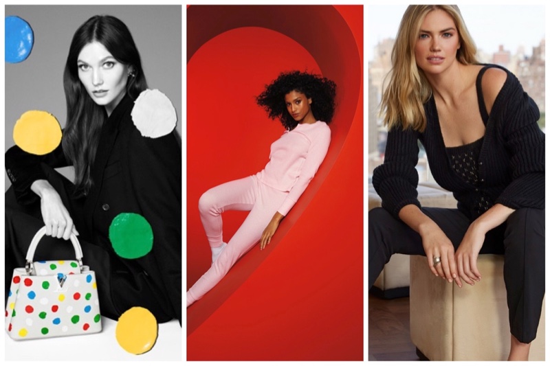 Week in Review: Karlie Kloss for Louis Vuitton x Yayoi Kusama, Imaan Hammam in Victoria's Secret Valentine's Day 2023 campaign, and Kate Upton for Donna Karan.