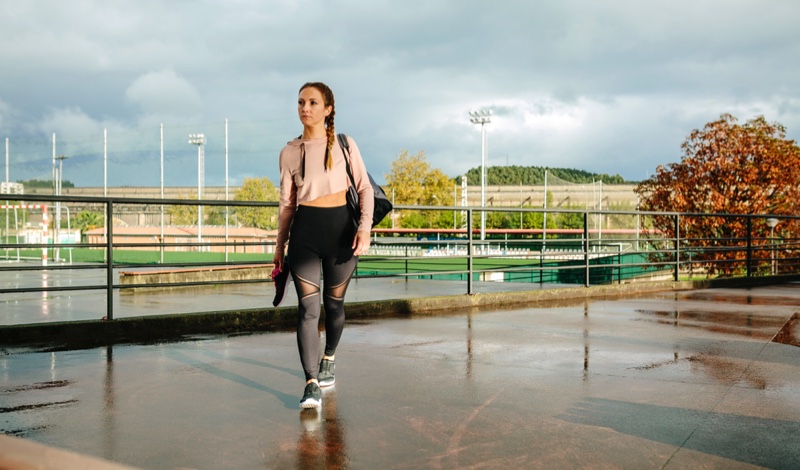 woman post workout outfit