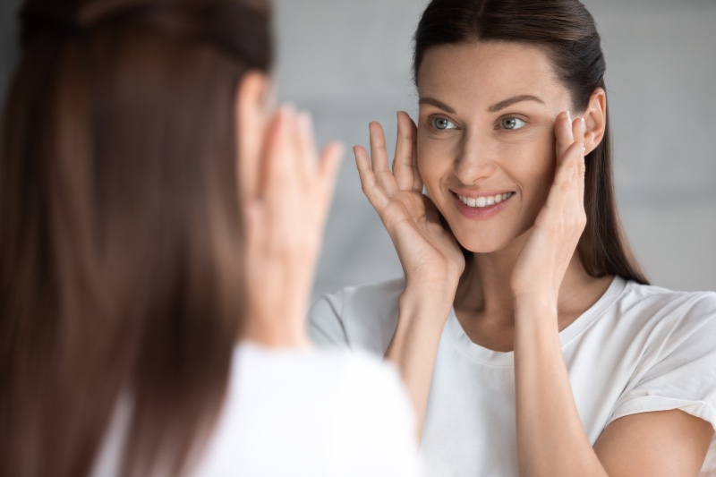 Woman Skin Care Mirror