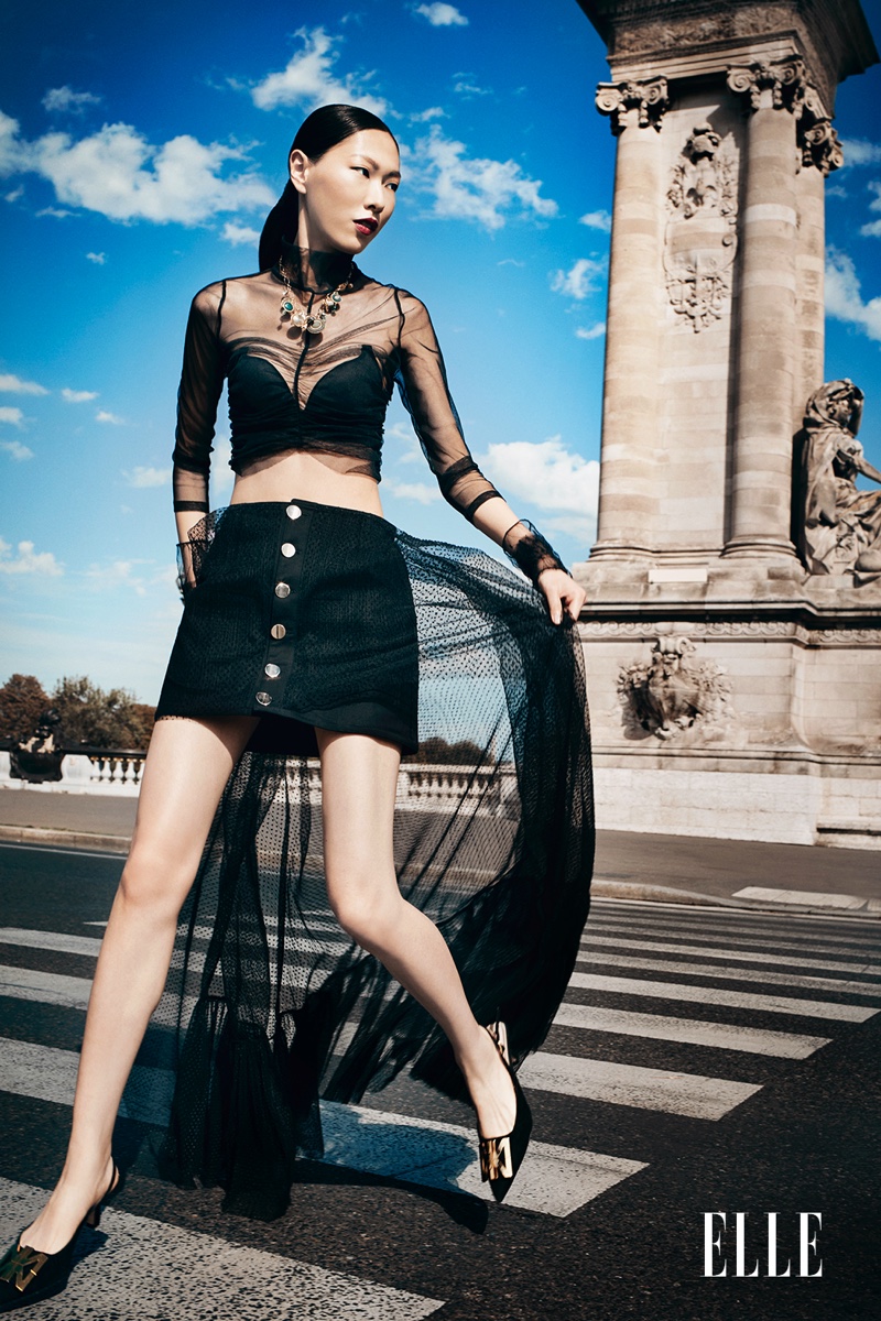 Yen Looks Parisian Chic for ELLE Romania
