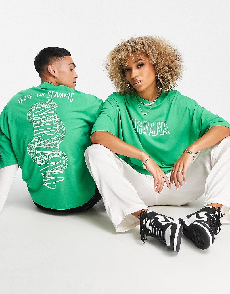 ASOS Nirtvana TShirt Green