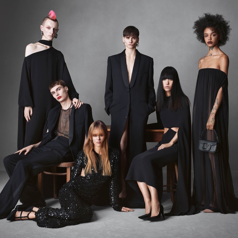 Black Outfits Valentino Spring 2023 Campaign