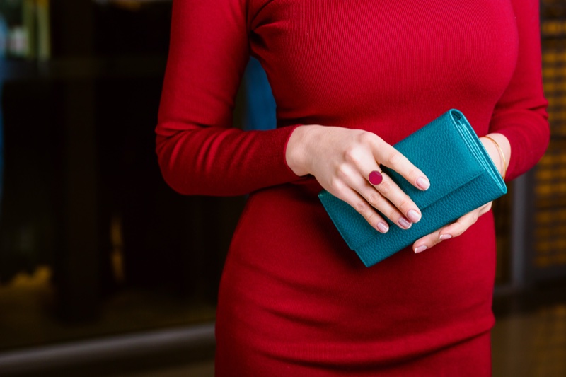 Blue Leather Wallet