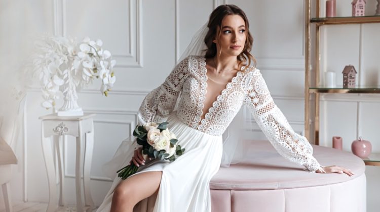 Bohemian Style Wedding Dress Long Sleeves