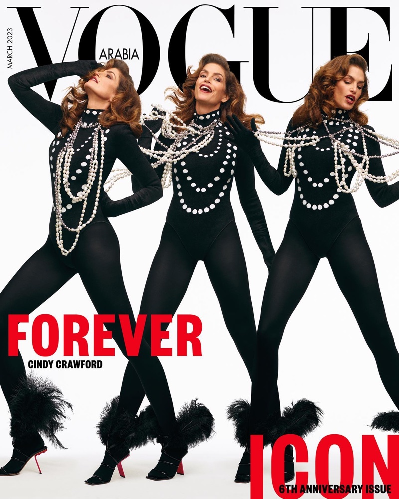 Cindy Crawford Vogue Arabia Black Outfit 2023
