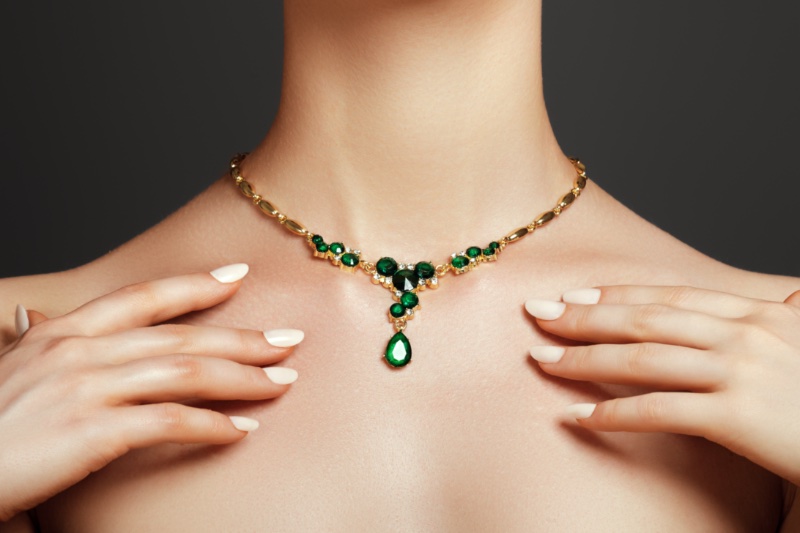 Emerald Gemstone Bridal Jewelry