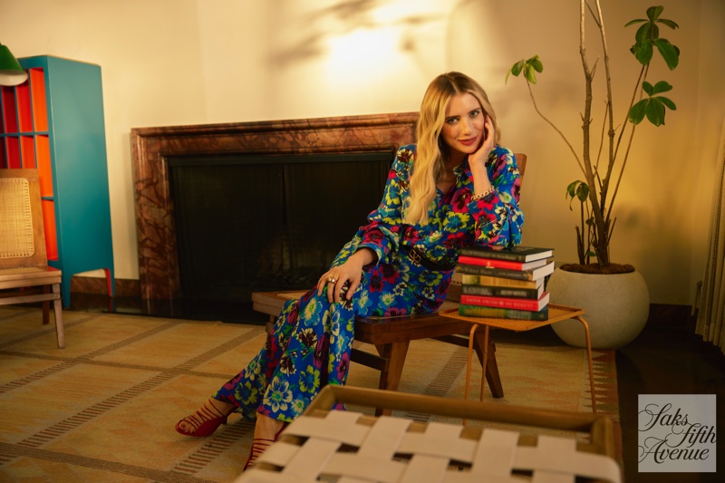 Emma Roberts Poses for Dreamy Saks Fifth Avenue Spring 2023 Campaign