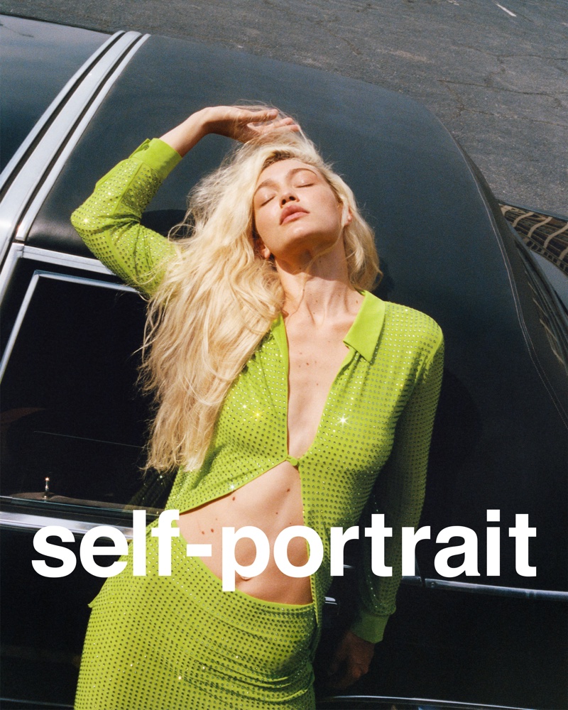 Gigi Hadid Neon Green Self-Portrait