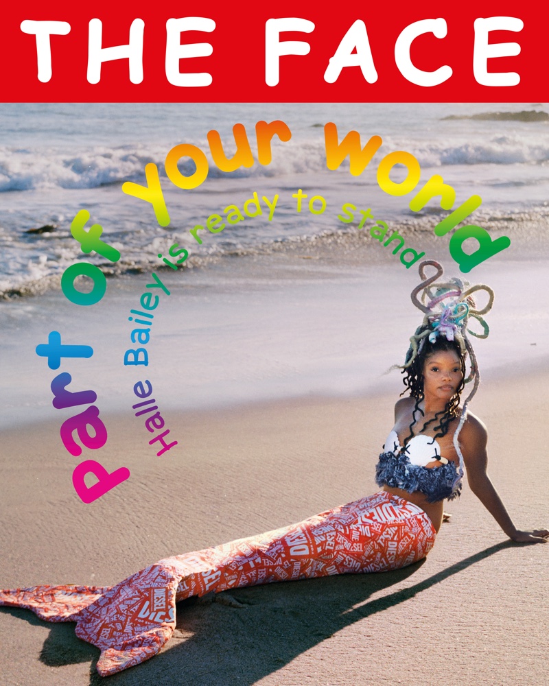 Halle Bailey The Face 2023 Cover Photoshoot Mermaid