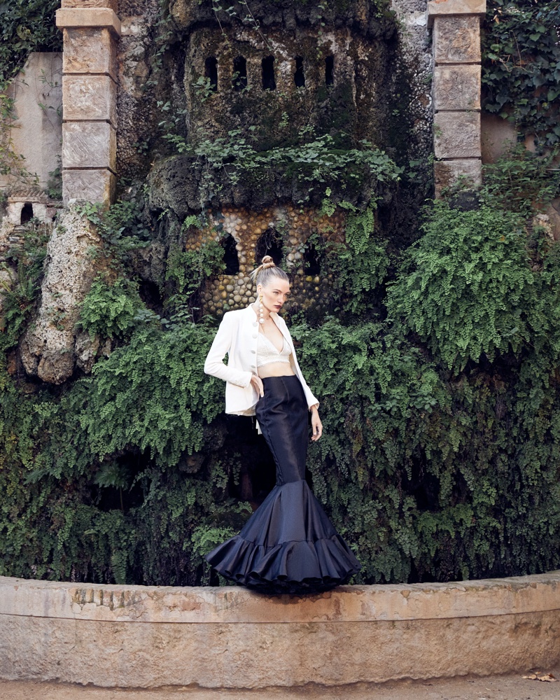 Misha Dubiaha is a Vision of Elegance in Harper's Bazaar Hong Kong