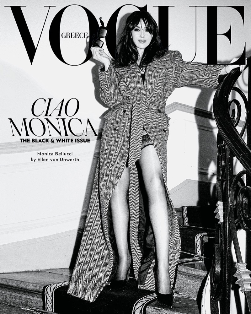 Monica Bellucci Black White Issue Vogue Greece