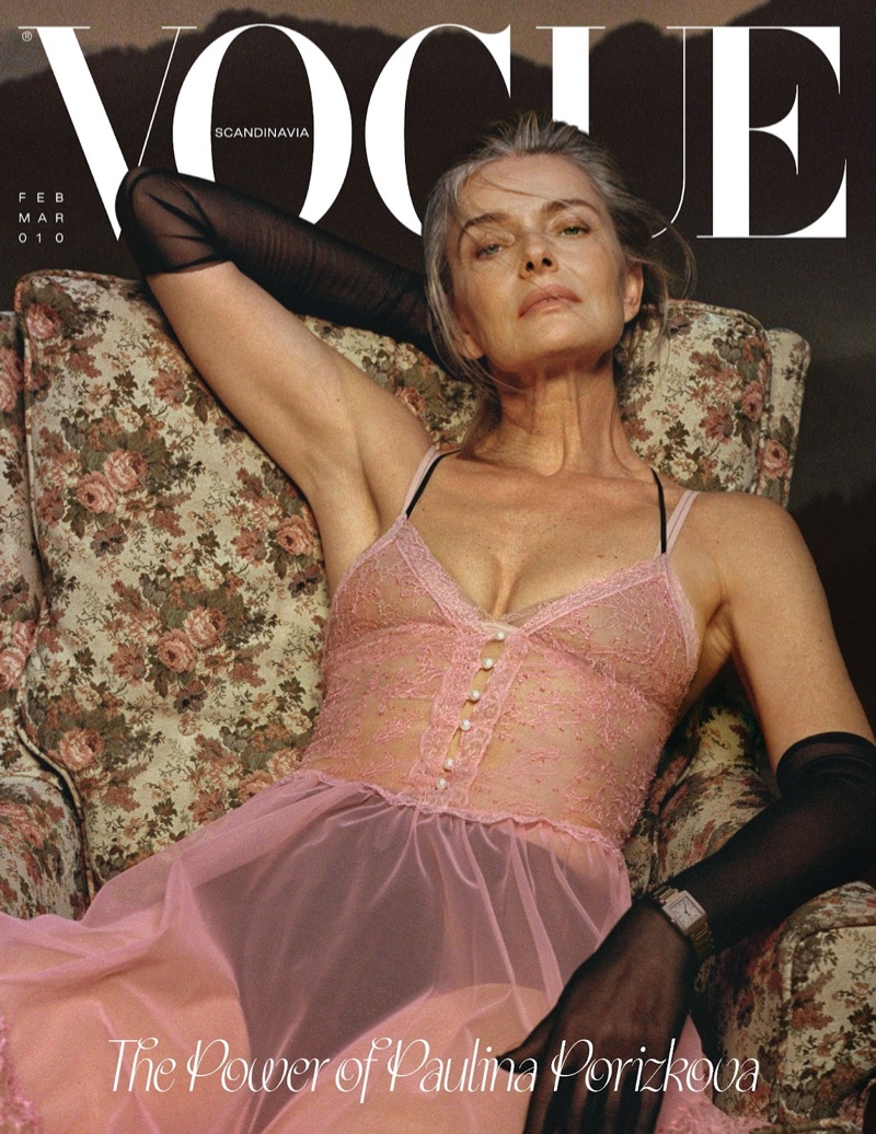 Paulina Porizkova Vogue Escandinávia capa de fevereiro a março de 2023