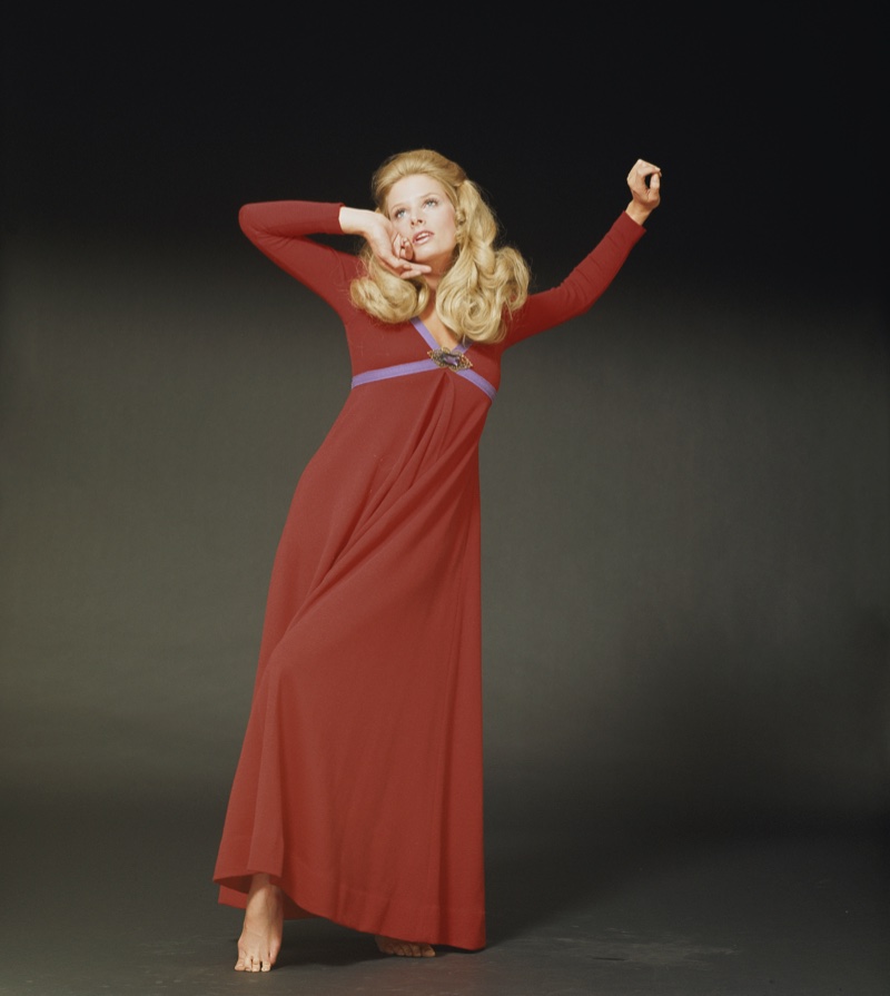 Red Maxi Dress 1970s Fashion