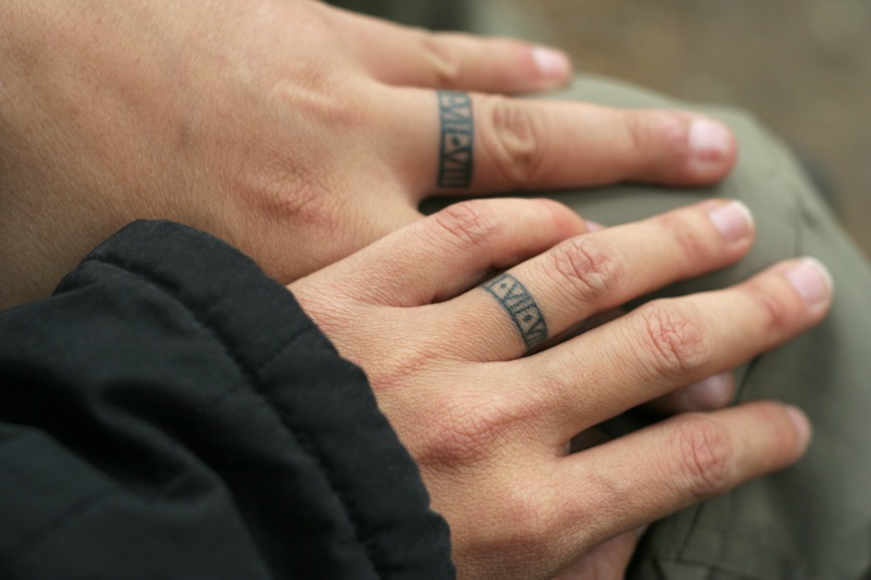 Ring Tattoos Married Couple