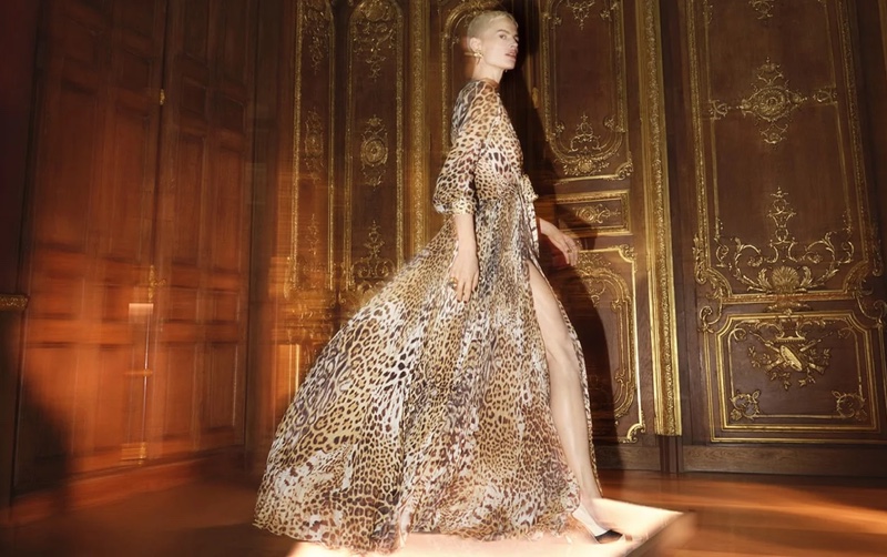 Roberto Cavalli Spring 2023 Animal Print Dress